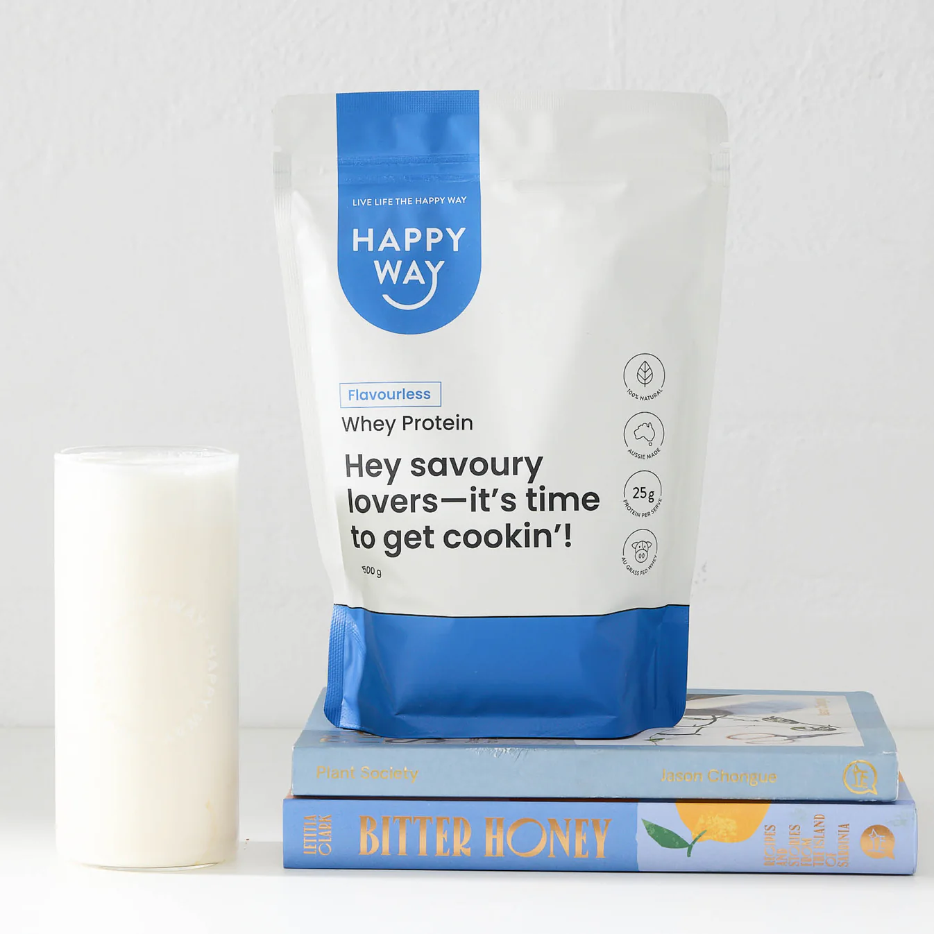Happy Way Flavourless Whey Protein Powder 500g